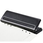 Perforatrice 6 trous, distance rglable pour reliure d'agendas et de documents.