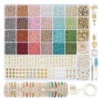 Perles de rocaille en verre de 3 mm pour la fabrication de bracelets, artisanat d'art bricolage (perles ...