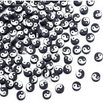 Perles en vrac tai chi pour la fabrication de bijoux, 50 pi�ces, pour bracelets et colliers, en argile ...