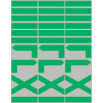 Petites balises circuits de randonn�es verts - 30 pi�ces - sticker / autocollant