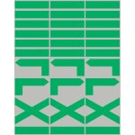 Petites balises circuits de randonn�es verts - 30 pi�ces - sticker / autocollant