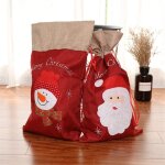 Pices (55 x 32 cm) grands sacs en toile de nol pour cadeaux de nol, dcoration de nol