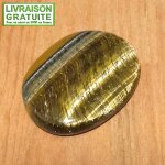 Pierre de souci oeil de tigre 4 cm x 3 cm 13, 95 gr lithoth�rapie (r�f 3)