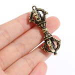 Pilon bouddhiste vajra artisanal recontibtain en cuivre, mini cl ornementale, 1 pice