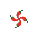 Piment croix basque autocollant sticker adhesif - taille : 4 cm Piment croix basque autocollant sticker adhesif - taille : 4 cm