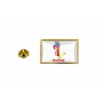 Pins pin badge pin's drapeau pays carte departement rhone