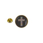 Pins pin badge pin's metal avec pince papillon croix fleur jesus christ