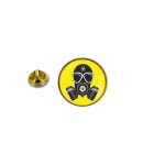 Pins pin badge pin's metal avec pince papillon masque a gaz