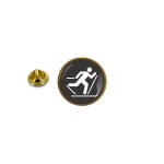 Pins pin badge pin's metal avec pince papillon ski de fond Pins pin badge pin's metal avec pince papillon ski de fond