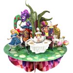 Pirouette, carte de voeux 3d pop up - alice au pays des merveilles - pour elle, pour enfants, anniversaire ...