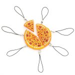 Pizza pendentif trousseau boucle de sac a main de sac de charme cl� bijoux ornements (7 pi�ces)