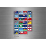Planche autocollant sticker drapeau pays rangement classement oceanie txt timbre