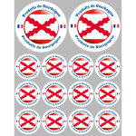 Planche produits de bourgogne - 2fois 10cm, 12fois 5cm - sticker / autocollant
