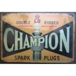 Plaque bougie champion spark plug tole deco garage loft bar Plaque bougie champion spark plug tole deco garage loft bar