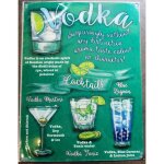 Plaque cocktail a base de vodka deco bar diner cuisine caf� restaurant