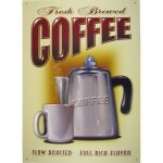 Plaque coffee cafetiere tole deco pu affiche cuisine bar usa
