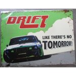 Plaque drift no tomottow tole deco metal voiture amaericaine garage usa loft Plaque drift no tomottow tole deco metal voiture amaericaine garage usa loft