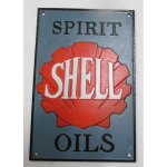Plaque en fonte shell spirit nleu 30x20cm tole epaisse huile motor oil