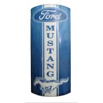 Plaque ford mustang bleu vieillit 44x21 cm tole enroul�e