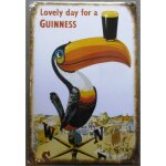 Plaque guinness lovely avec toucan girouette deco tole biere