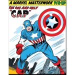Plaque super hero captain america , the one and only cap tole usa