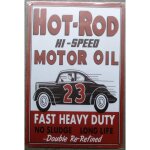 Plaque hot rod hi speed motor oil tole garage 30x20cm deco loft diner