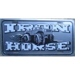 Plaque d immatriculation iron horse 4x4 big foot tole pub