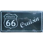 Plaque d immatriculation route 66 cruising tole deco bar usa