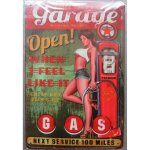 Plaque metal full service garage pin up pompe essence tole 30x20cm deco loft diner