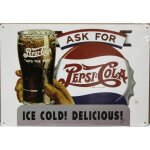 Plaque pepsi cola ask for a tole deco bar diner cisine loft