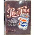 Plaque pepsi cola canette tole deco bar diner restaurant usa