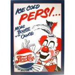 Plaque pepsi cola clown tole pub affiche deco bar diner loft