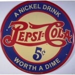 Plaque pepsi cola a nickel drink
