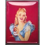 Plaque pepsi cola pin up sur fond rougetole pub affiche usa Plaque pepsi cola pin up sur fond rougetole pub affiche usa