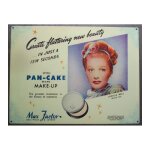 Plaque pin up lucille ball cosmetic make - up max factor tole 40x30cm metal