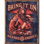 Plaque pompier avec camions bring it on 41x32cm tole affiche usa