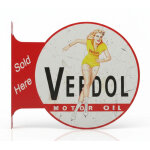 Plaque potence veedol  la patineuse  double face (36x30cm)