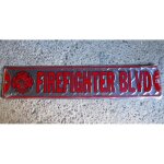 Plaque de rue firefighter pompier tole alu stri pub caserne