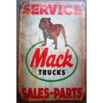 Plaque service mack truck sales parts camion tole mtal deco garage