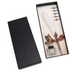 Plume stylo ensemble artisanat rtro sculpt en acier inoxydable costume d'criture pour signature cadeau ...