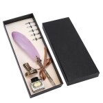 Plume stylo ensemble encre vintage sculpt mtal stylo costume decriture pour lentreprise cadeau ...