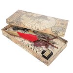 Plume stylo ensemble t�te d'or tremp� dans l'eau vintage outil d'�criture r�tro calligraphie cadeaured ...