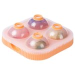 Pochoir de fabrication de boule de glace ronde 3d avec couvercle bac a gla�ons bricolage polyvalent a ...