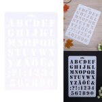 Pochoir mural en plastique avec lettres, alphabet et chiffres, pour scrapbooking, modèles de peinture, ... Pochoir mural en plastique avec lettres, alphabet et chiffres, pour scrapbooking, modèles de peinture, ...