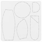 Pochoirs en tissu faits a la main pochoirs de courtepointe rutilisables pour la peinture dessin outil ...