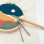 Poign�e en bois poin�onnage aiguille broderie stylo aiguille compatible avec fil ou fil