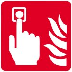 Point d'alarme incendie (5cm) - sticker / autocollant