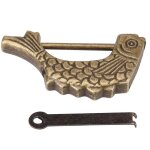 Poisson antique en forme de bronze serrure en m�tal vieux cadenas chinois pour tiroir bo�te a bijoux