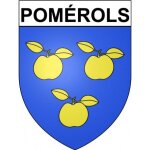 Pom�rols 34 ville stickers blason autocollant adh�sif - taille : 17 cm