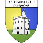 Port - saint - louis - du - rh�ne 13 ville stickers blason autocollant adh�sif - taille : 4 cm